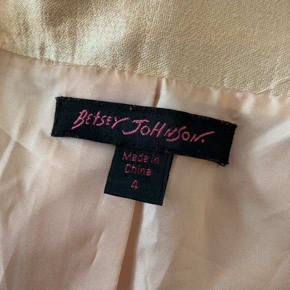 Betsey Johnson Fitted Vintage Silk Fitted Blazer 4 - Picture 6 of 7